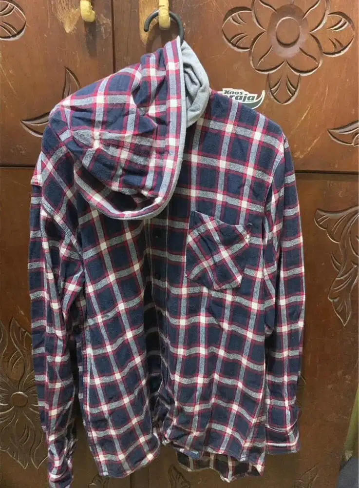 Baju flanel hoodiee
