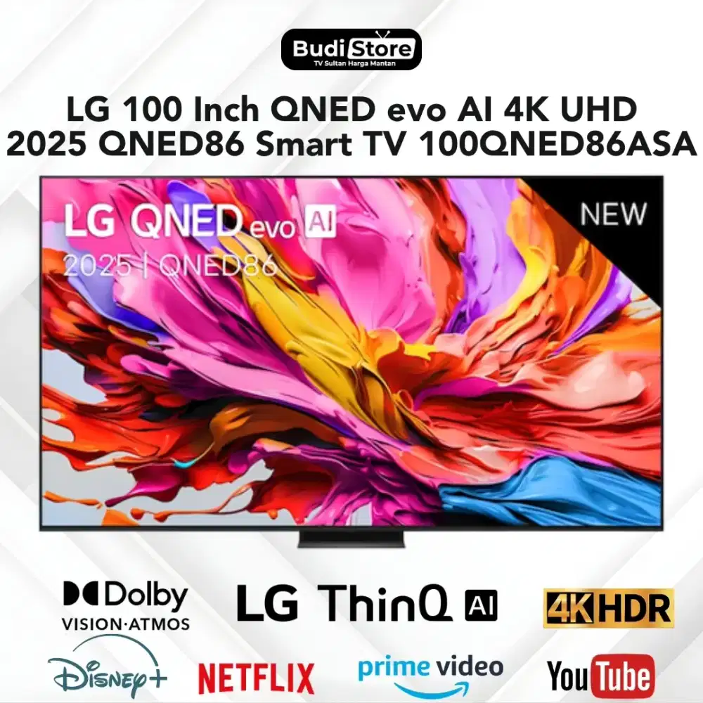 LG 100 Inch QNED evo AI 4K UHD 2025 QNED86 Smart TV 100QNED86ASA