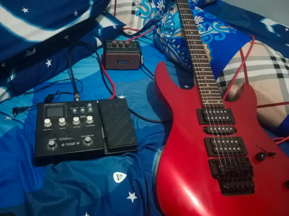 Djual gitar listrik set efek dan sound