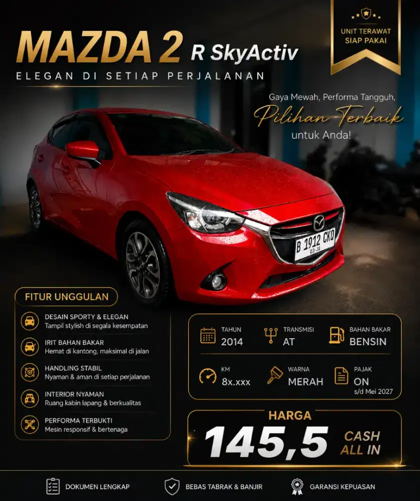Mazda 2 R SkyAcktive 2014 Merah