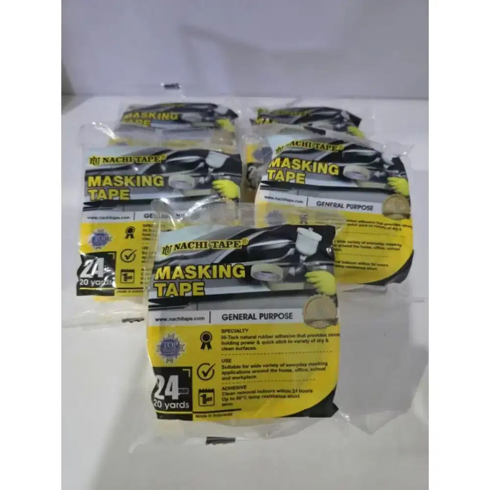 Lakban keras Nachi / masking tape uk. 24mm x 20 yard