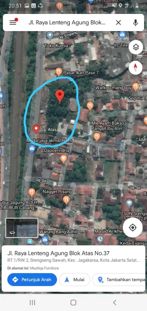 DIJUAL TANAH di Jakarta Selatan, Tanpa Perantara