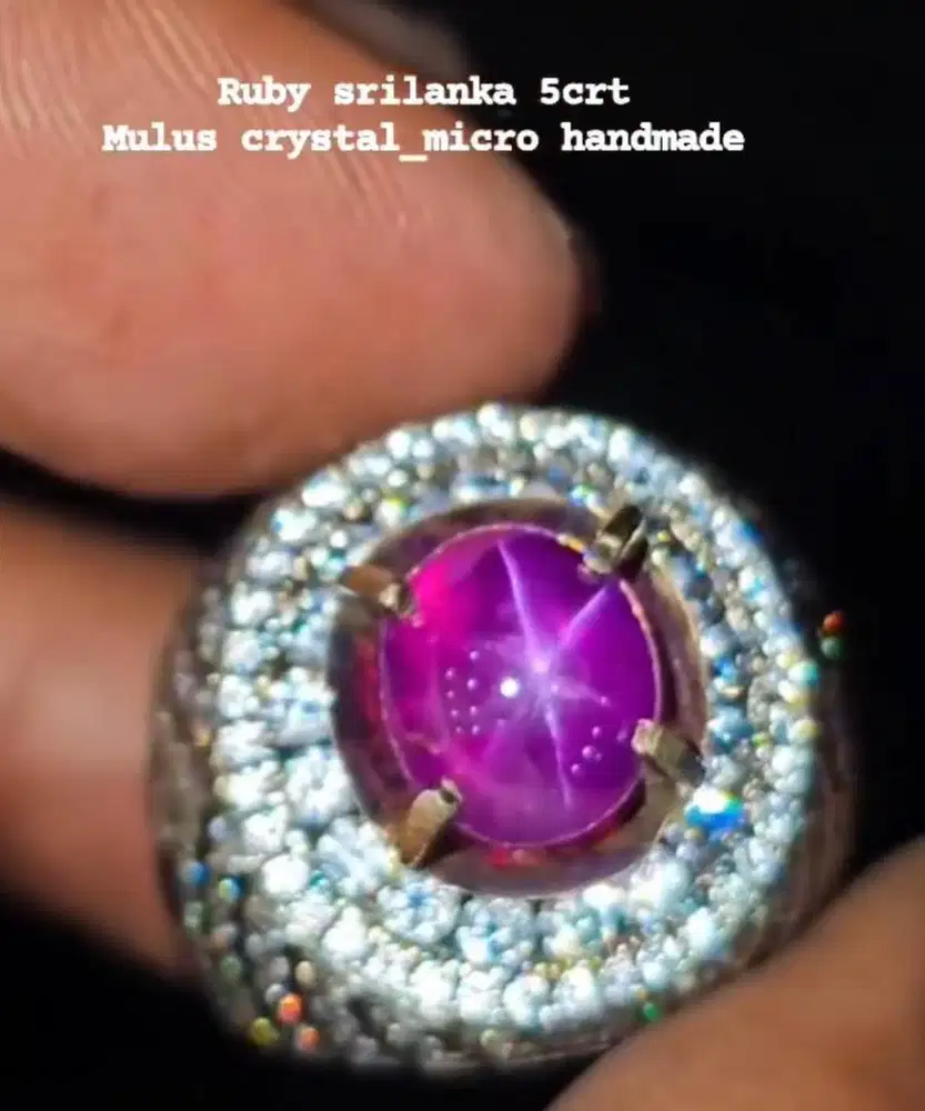 natural ruby star srilanka no heat (HQ crystal)