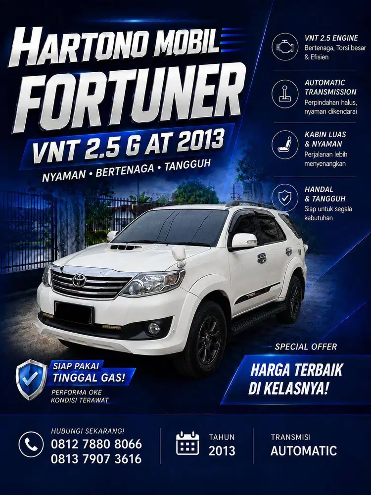 FORTUNE VNT 2.5 G AT TAHUN 2013