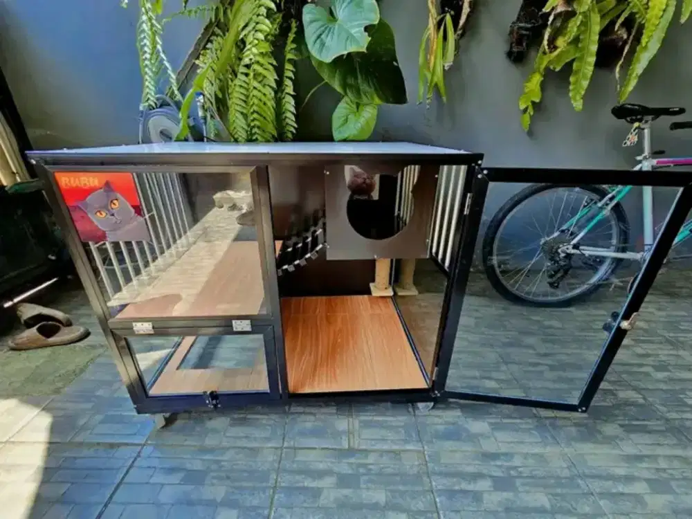 Kandang kucing aluminium