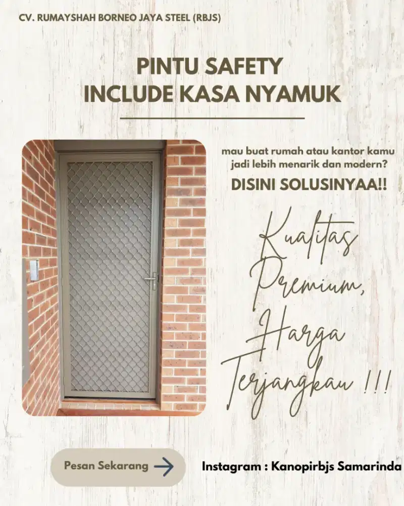 PINTU SAFETY INCLUDE KASA NYAMUK