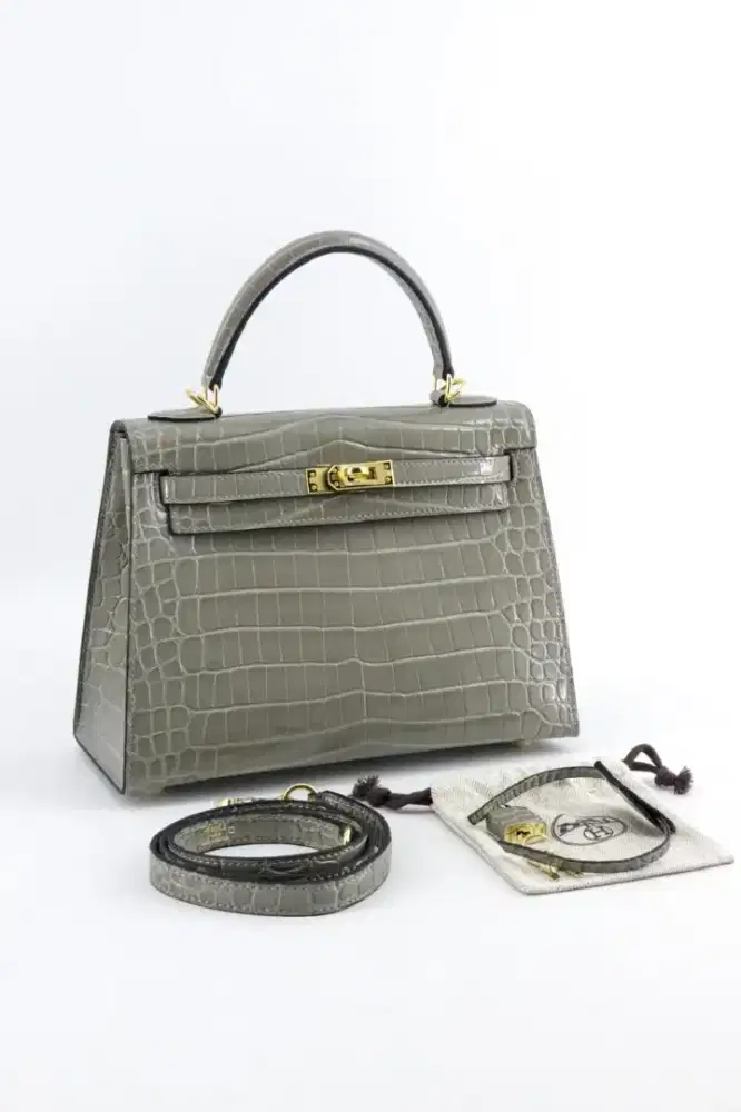 Hermes kelly croco 25cm