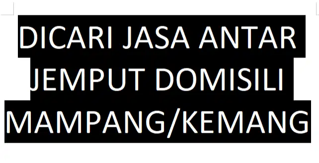 DIcari Jasa Ojek (Antar Jemput)