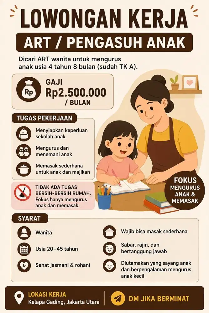 Lowongan art momong anak