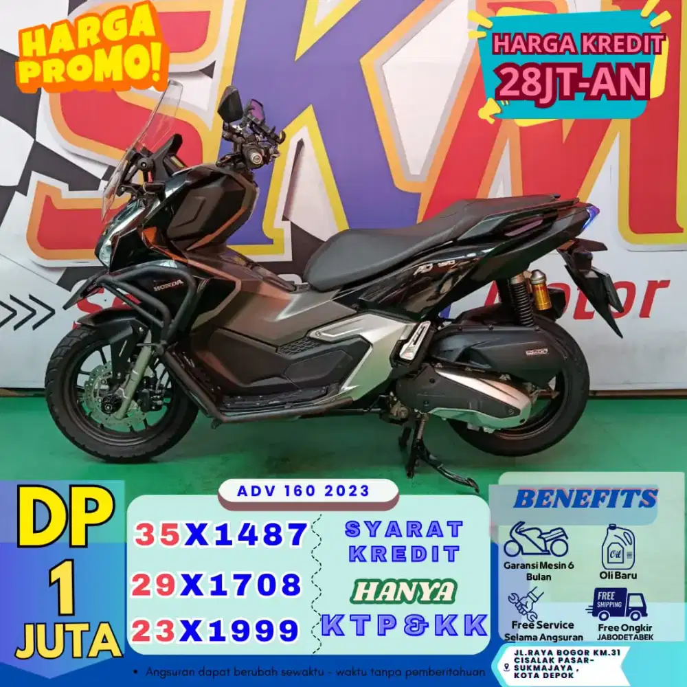 Honda Adv160 th 2023 syarat kredit KTP&KK guys