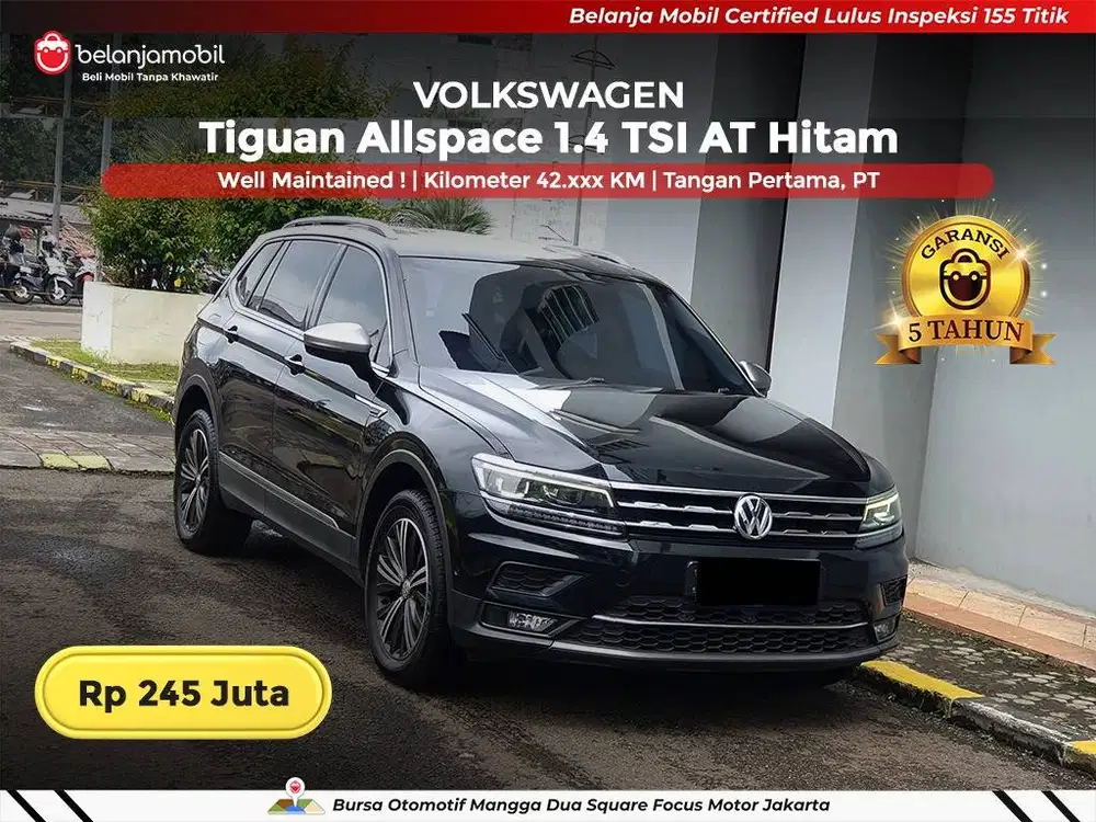 [ KM LOW ] Volkswagen VW Tiguan Allspace 1.4 TSI AT Hitam 2020 2021