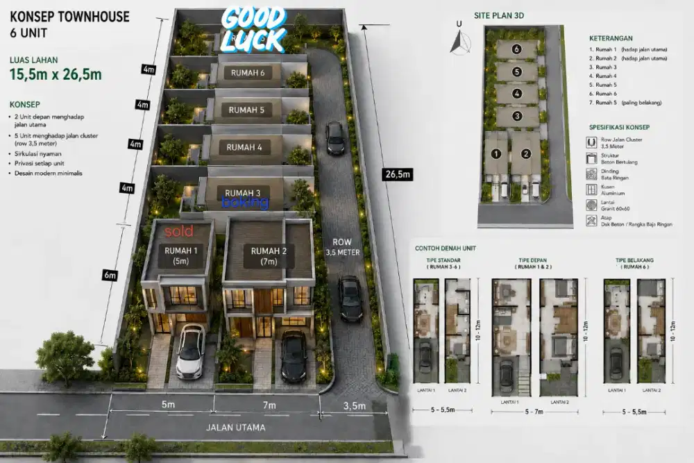 Jual Rumah 2 Lantai Ciracas akses strategis ,bebas Banjir , TaHap III