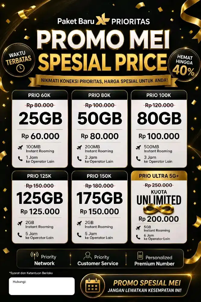 XL PRIORITAS (HARGA KHUSUS)
