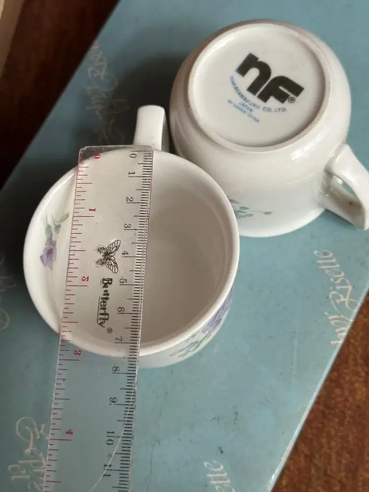 CANGKIR KOPI MOTIF BUNGA 2SET