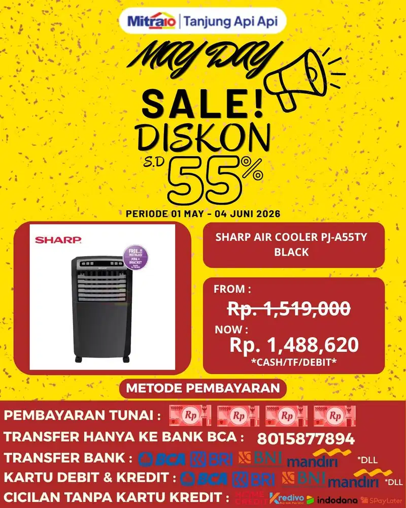 SHRAP AIR COOLER PJ-A5STY