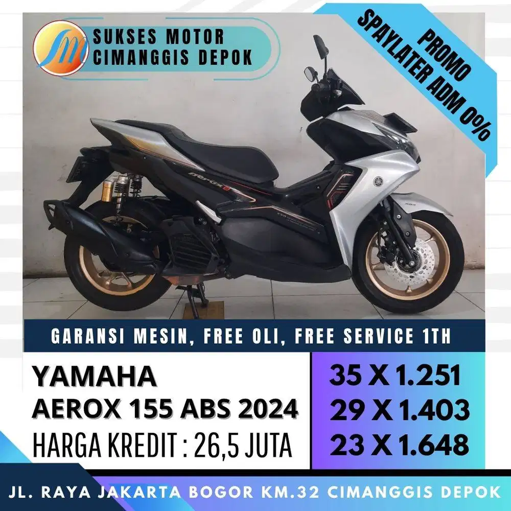 AEROX 155 C ABS 2024 CASH KREDIT PROMO CICILAN RINGAN [SUKSES MOTOR]