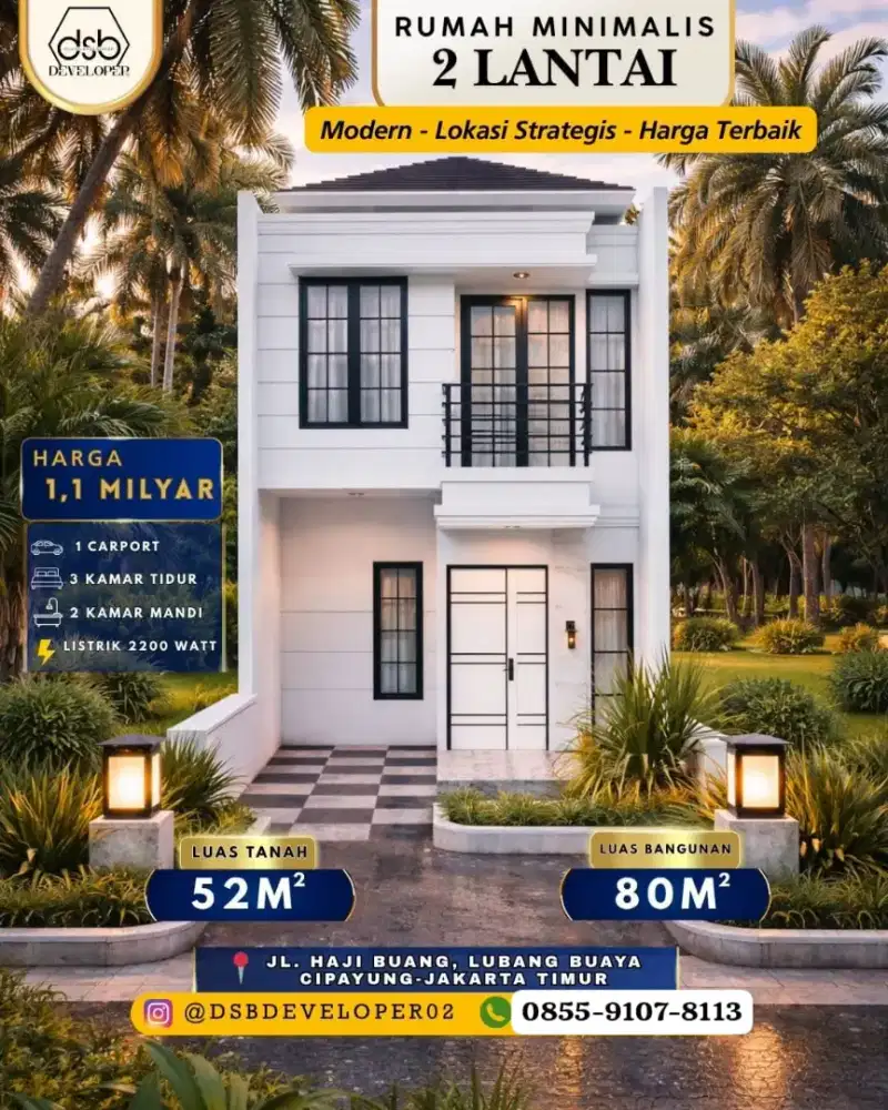 JUAL CEPAT 2UNIT RUMAH DI LUBANG BUAYA CIPAYUNG JAKARTA TIMUR
