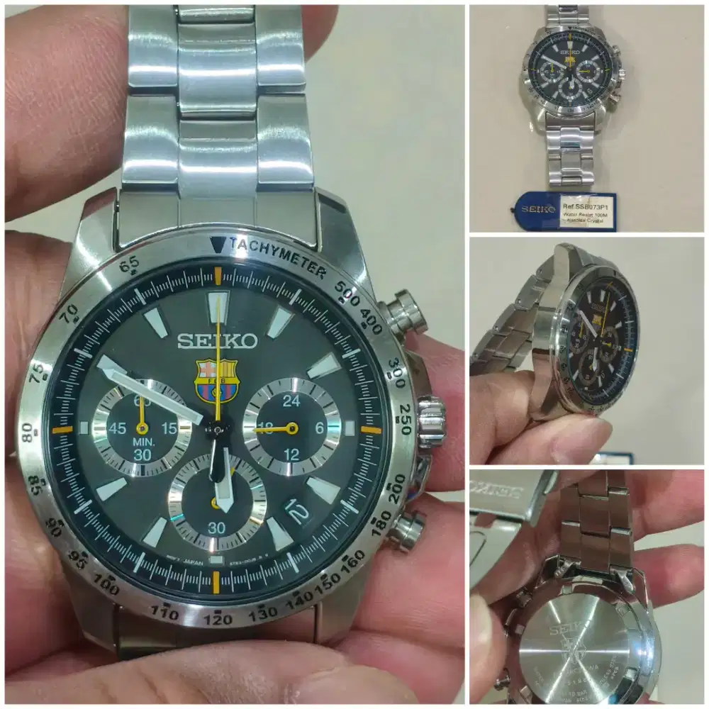 Jam Tangan Pria Seiko SSB073SP1 (Barca Edition) Brand New