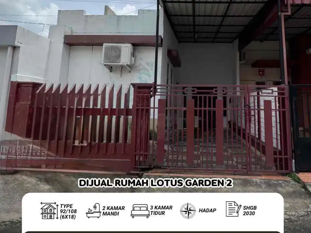 Dijual Rumah Lotus Garden Batam Center
