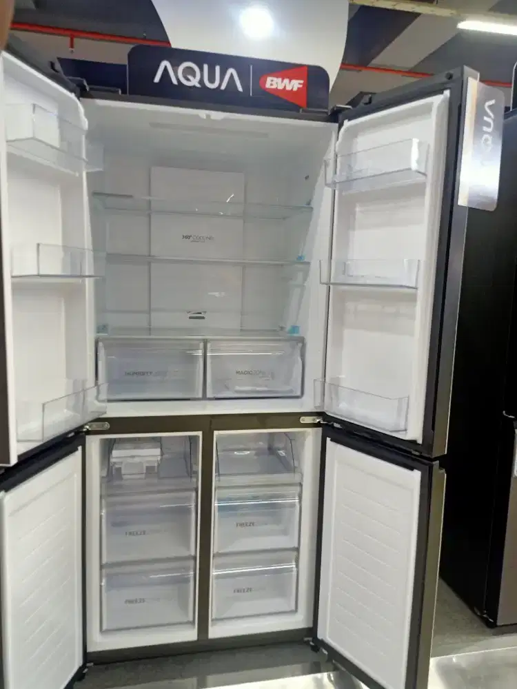 KULKAS AQUA 4 PINTU | PROMO CICILAN DENGAN BUNGA 0% DAN TENOR PANJANG