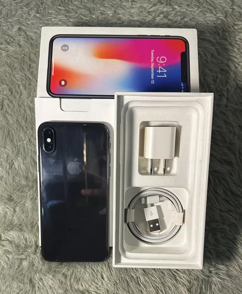 iphone X 64GB BH 85% orian fullset dus ori-hf ex inter imei register!