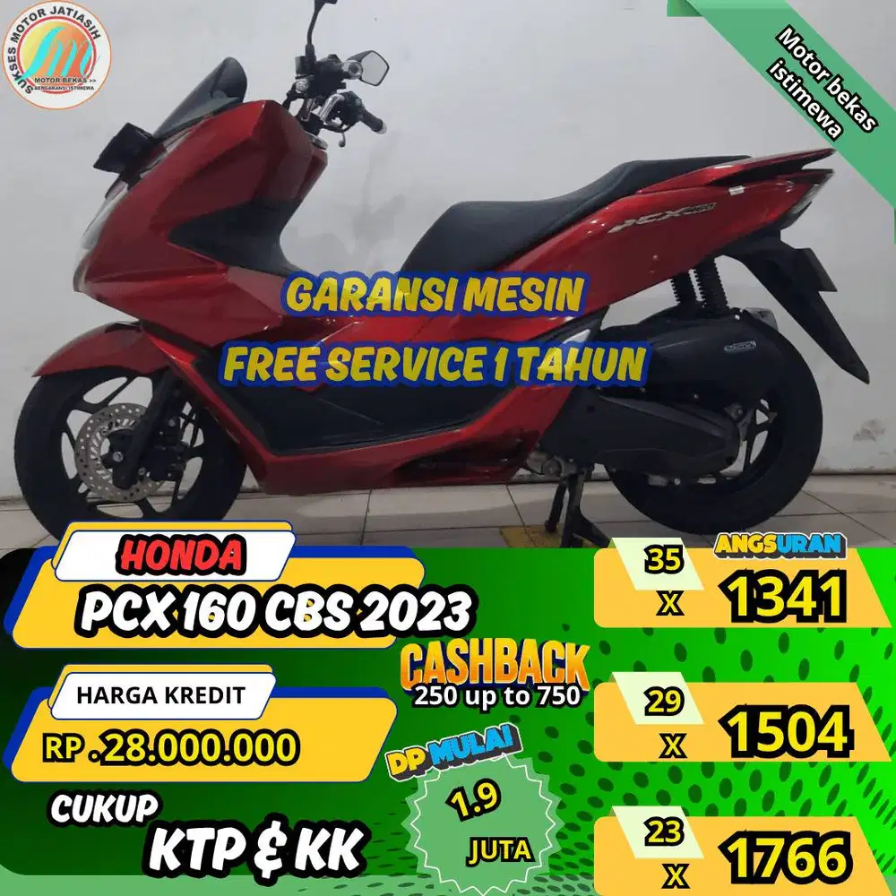 HONDA PCX 160 CBS 2023 DP&ANGSURAN TERMURAHSYRT KTP&KK(SUKSESMOTOR)