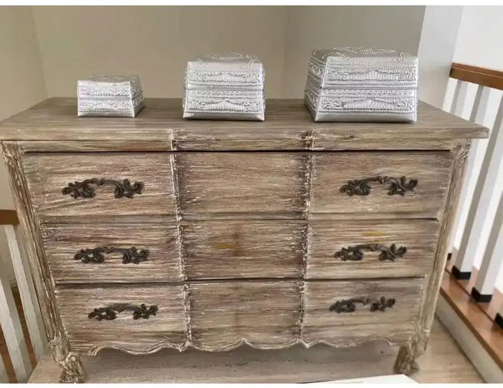 Meja Laci Vintage Style Kayu Solid & Estetik