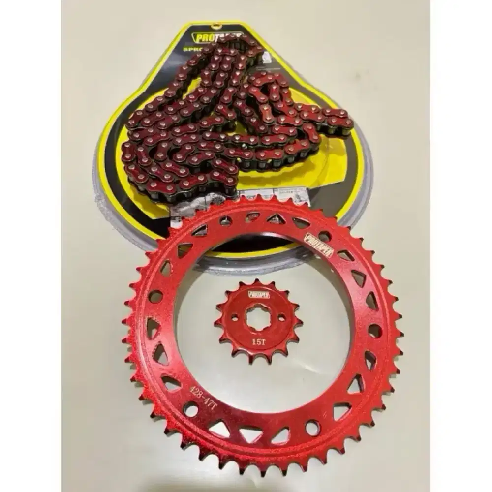 Gear set CRF 150L-47T-15T-428H-140L merk protaper
