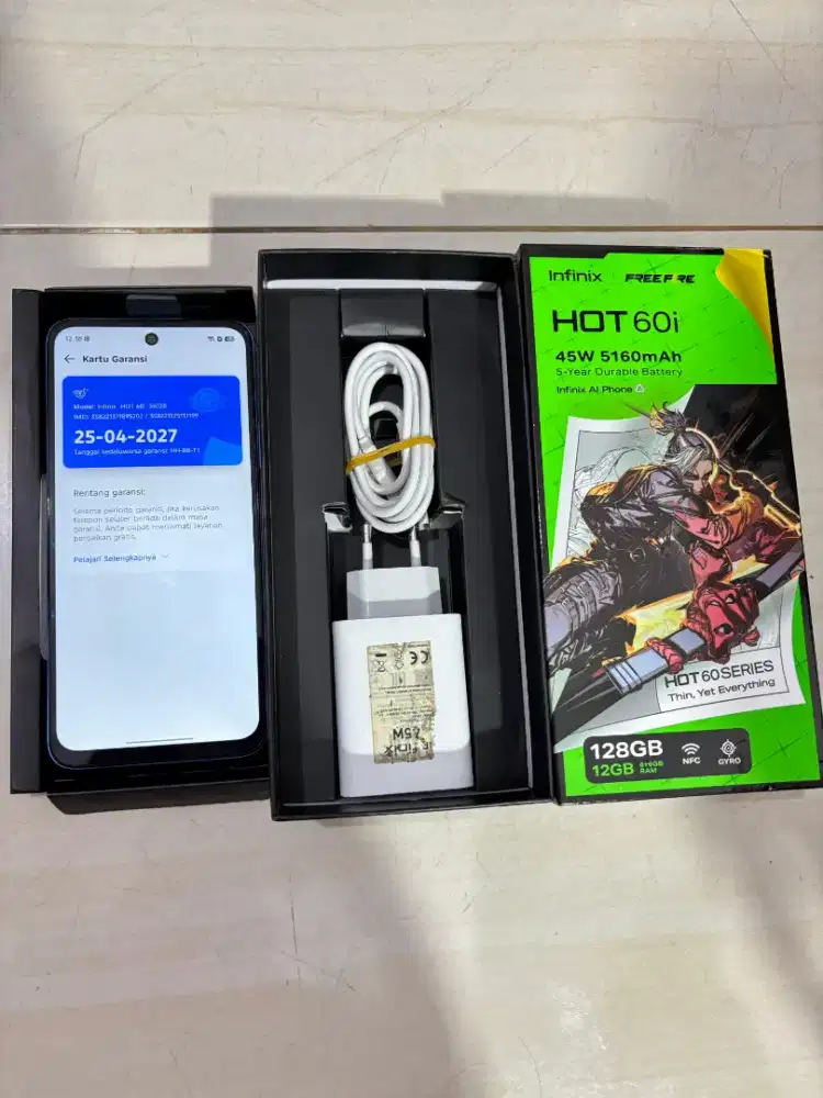 Infinix hot 60i ram 6+6/128 nfc