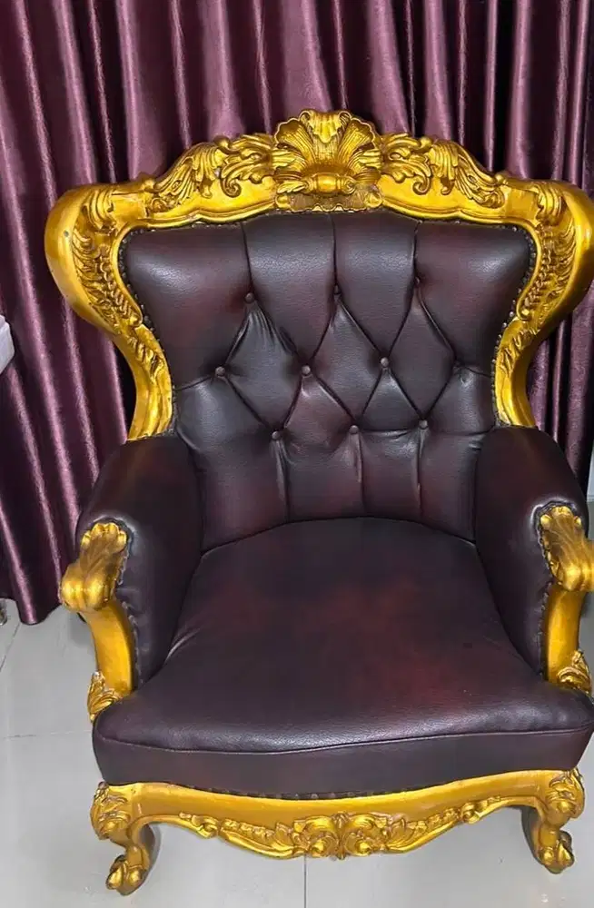 Diual sofa kayu jati jepara kondisi sangat bagus