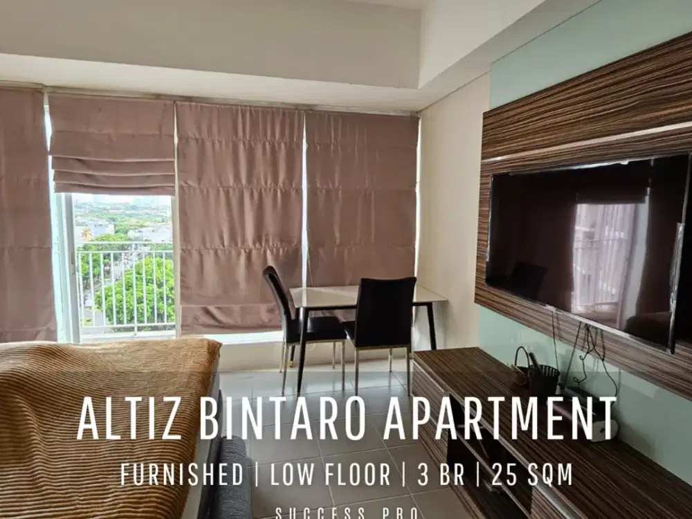 For Sell! Apartemen Bintaro Tower Altiz (Midzone) 1BR Low Floor