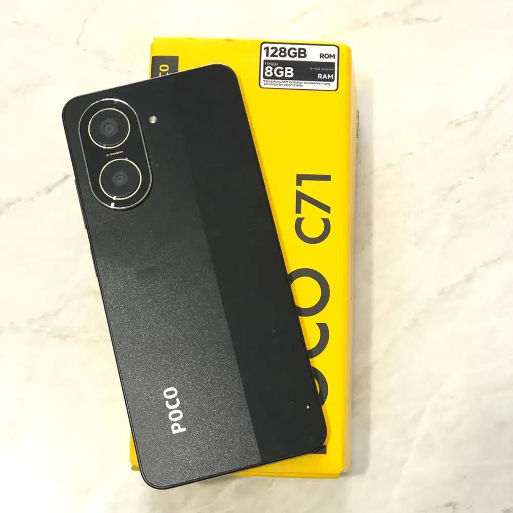POCO C71 4/128GB Fullset Hitam | All Normal Mulus