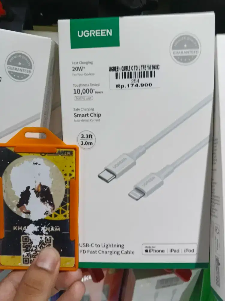 KABEL DATA UGREEN C to L 20Watt 1.0m TPE