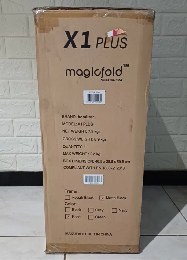 Hamilton stroller X1 PLUS magicfold mechanism frame matte black