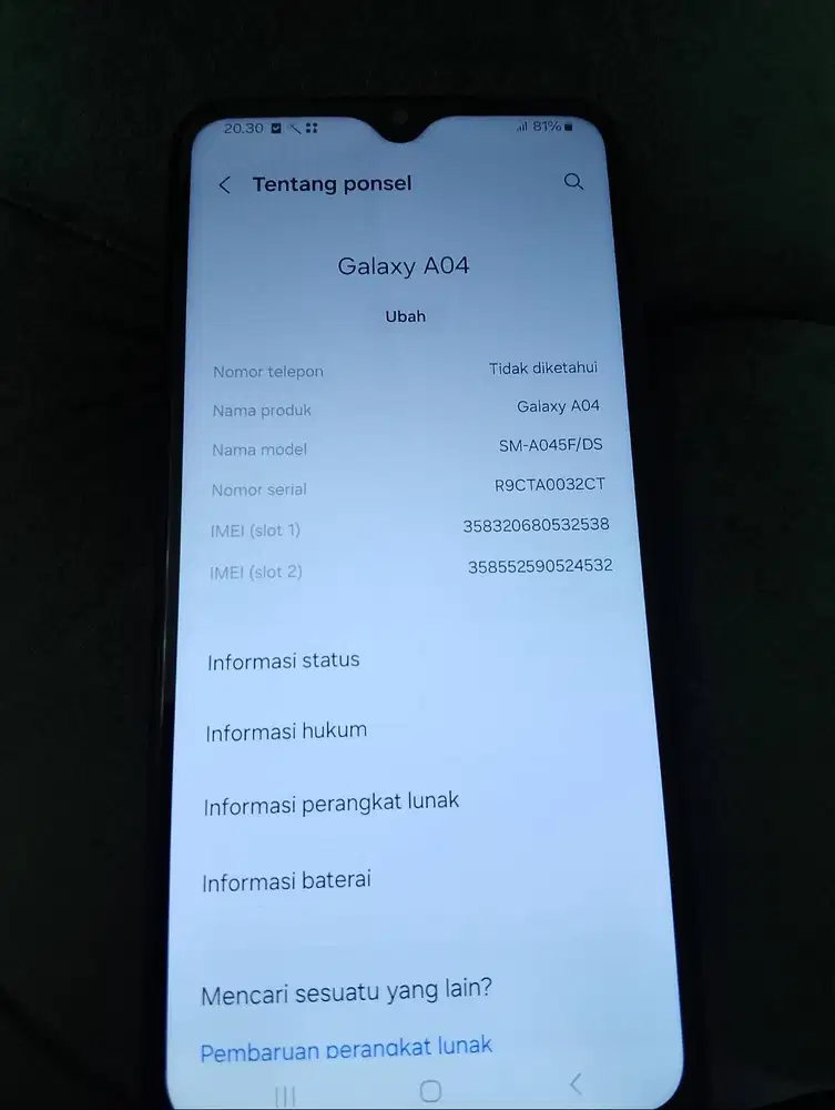 Samsung A04 Ram 4/64