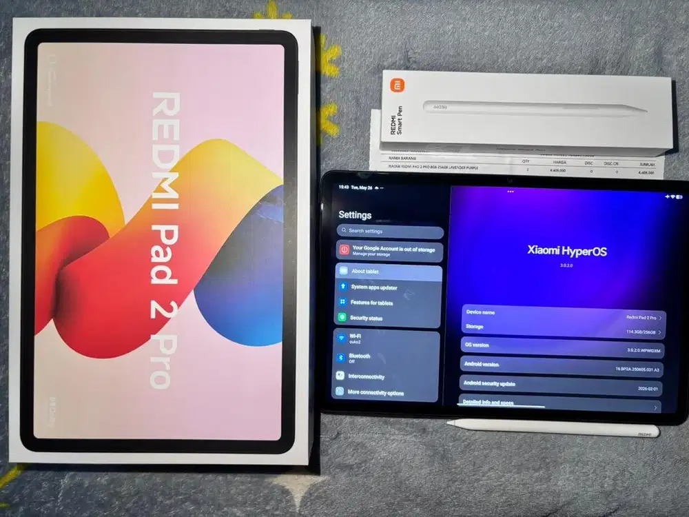 Redmi Pad 2 Pro 8/256 gb dan Official Xiaomi Redmi Smart Pen
