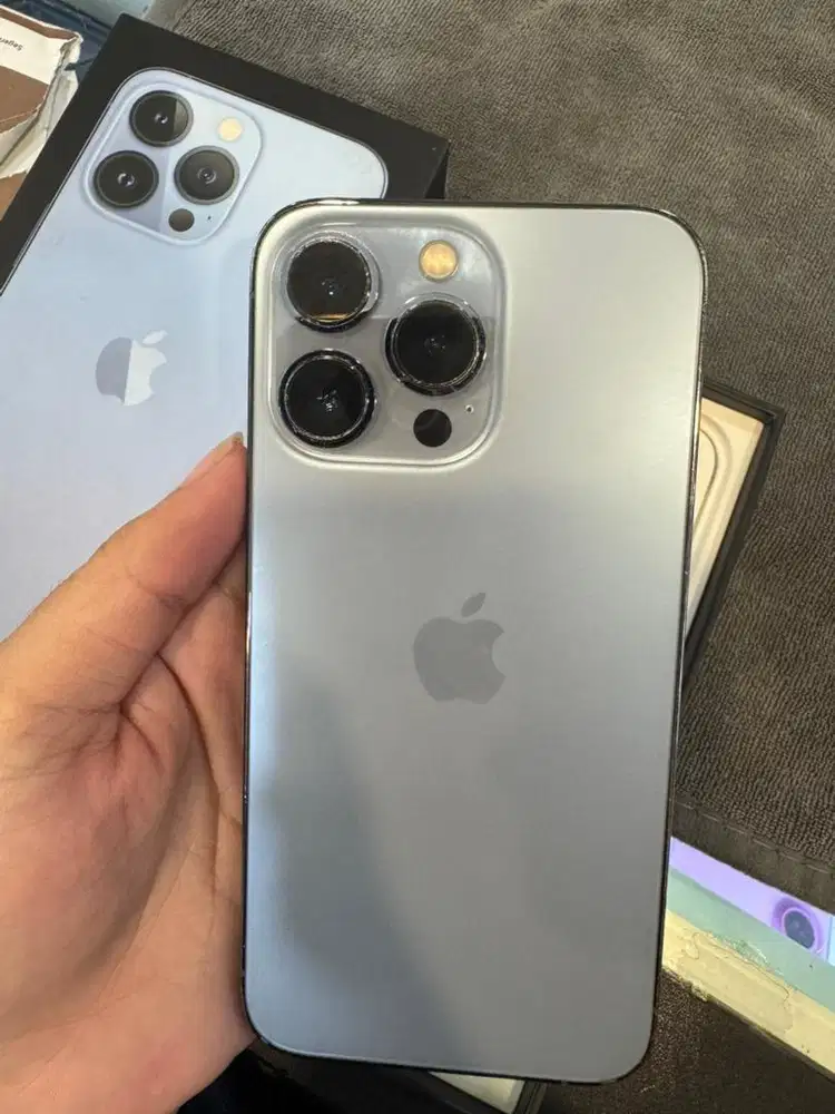 iPhone 13 Pro 256GB Sierra Blue iBox BH 89% Lengkap