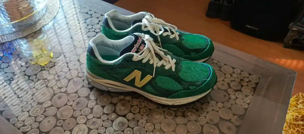 Sepatu Original NB 990V3 X Teddy Santis Green/Gold