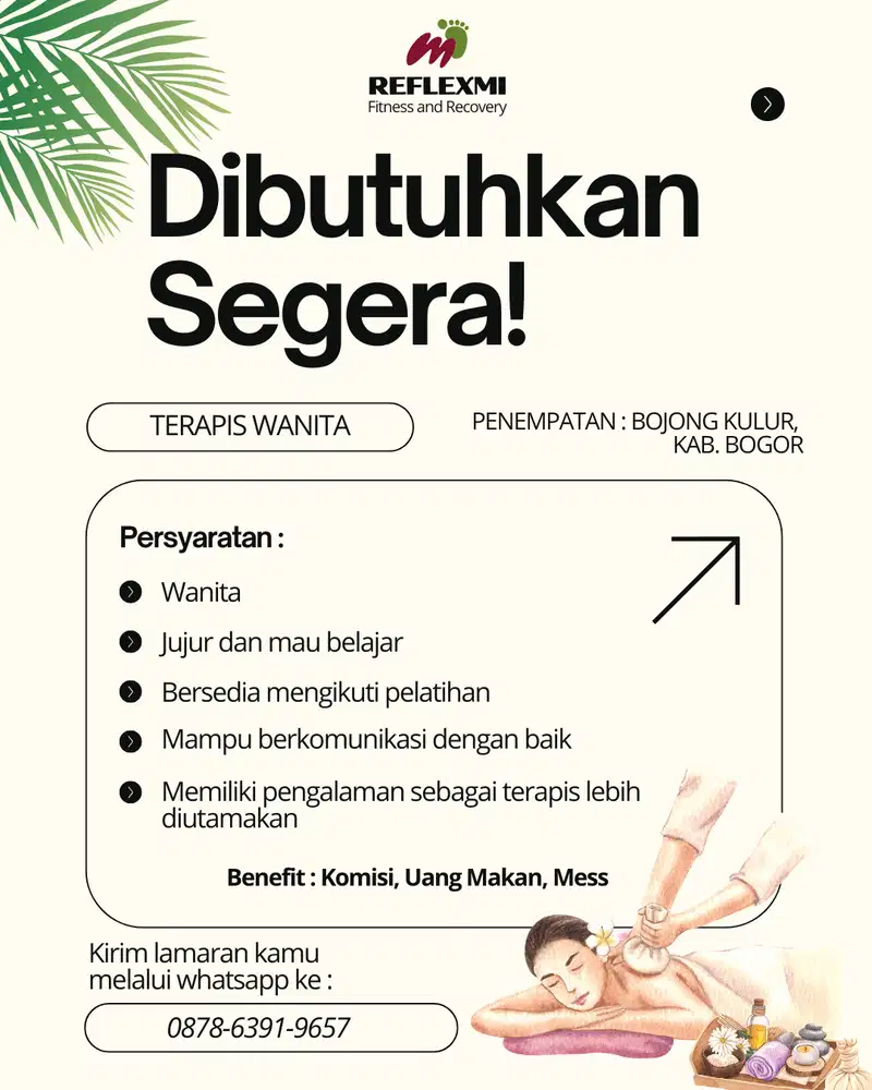 Lowongan Kerja Terapis Wanita