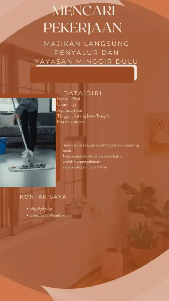 mencari pekerjaan ART yg majikan langsung
