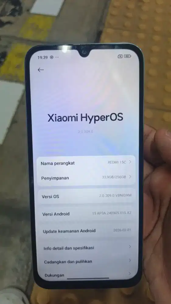 redmi 15c ram 8/256 batangan