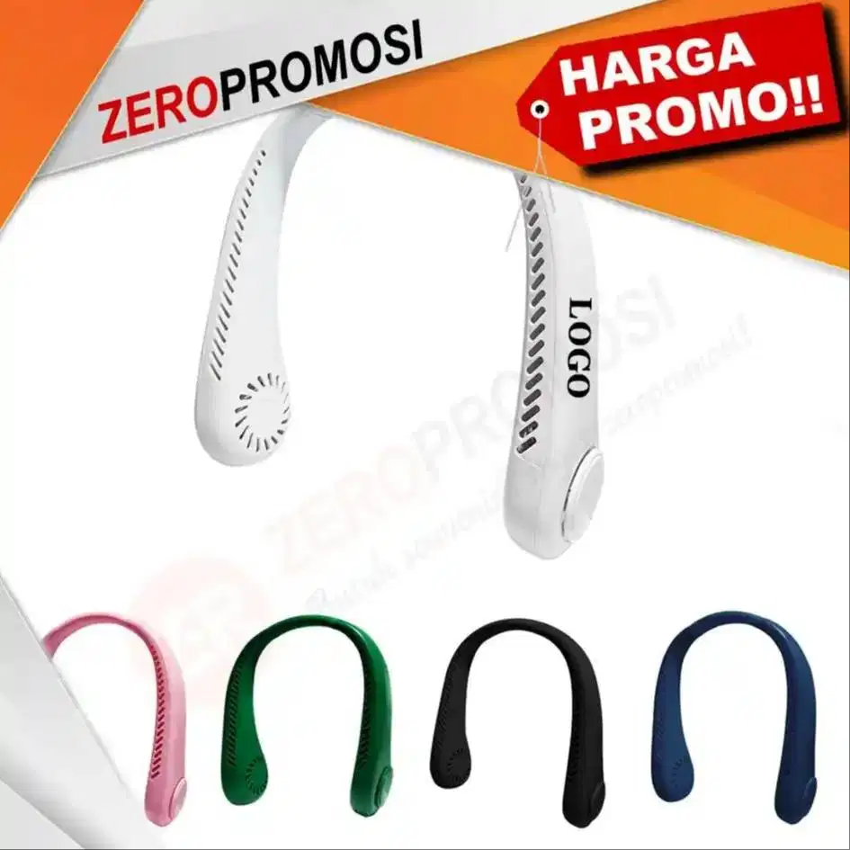 Kipas Leher Portable Custom Logo – Souvenir Promosi Modern & Praktis