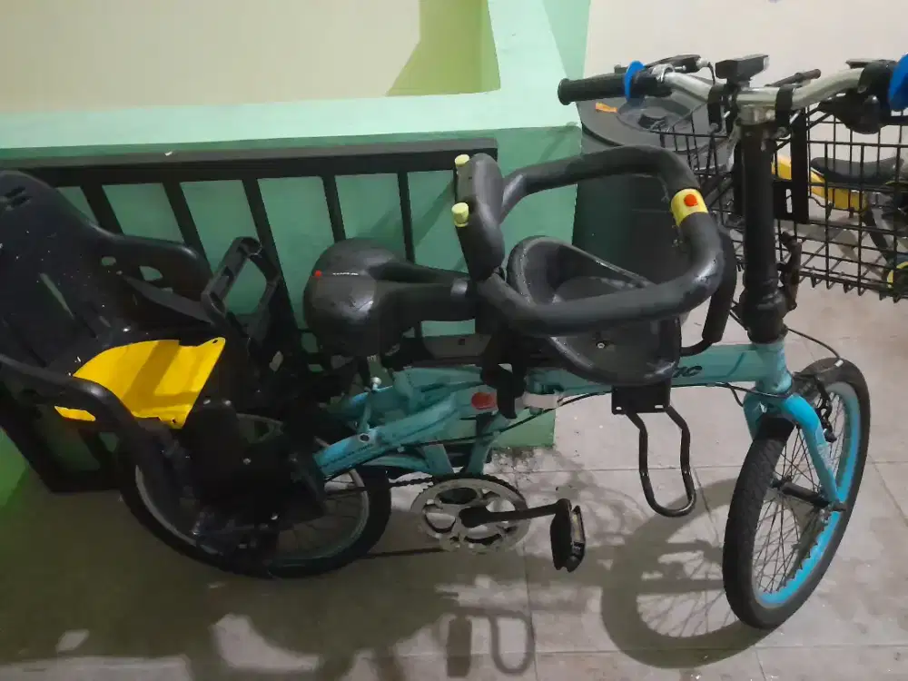 Sepeda lipat + boncengan anak