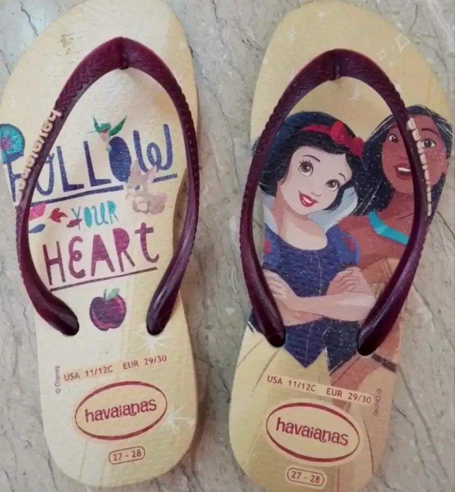 Sandal Anak Havaianas Disney Original Size 27-28 Snow White Pocahontas