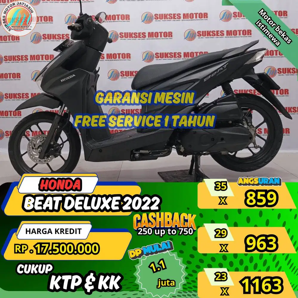 HONDA BEAT SMARTKEY 2025 DP&ANGSURAN TERMURAHSYRT KTP&KK(SUKSESMOTOR)
