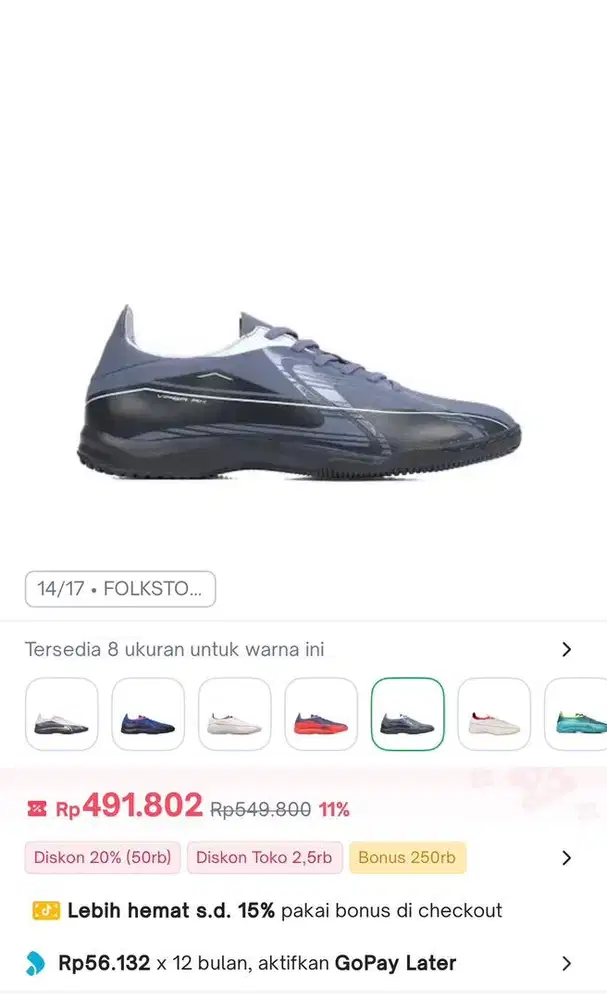 Sepatu futsal specs