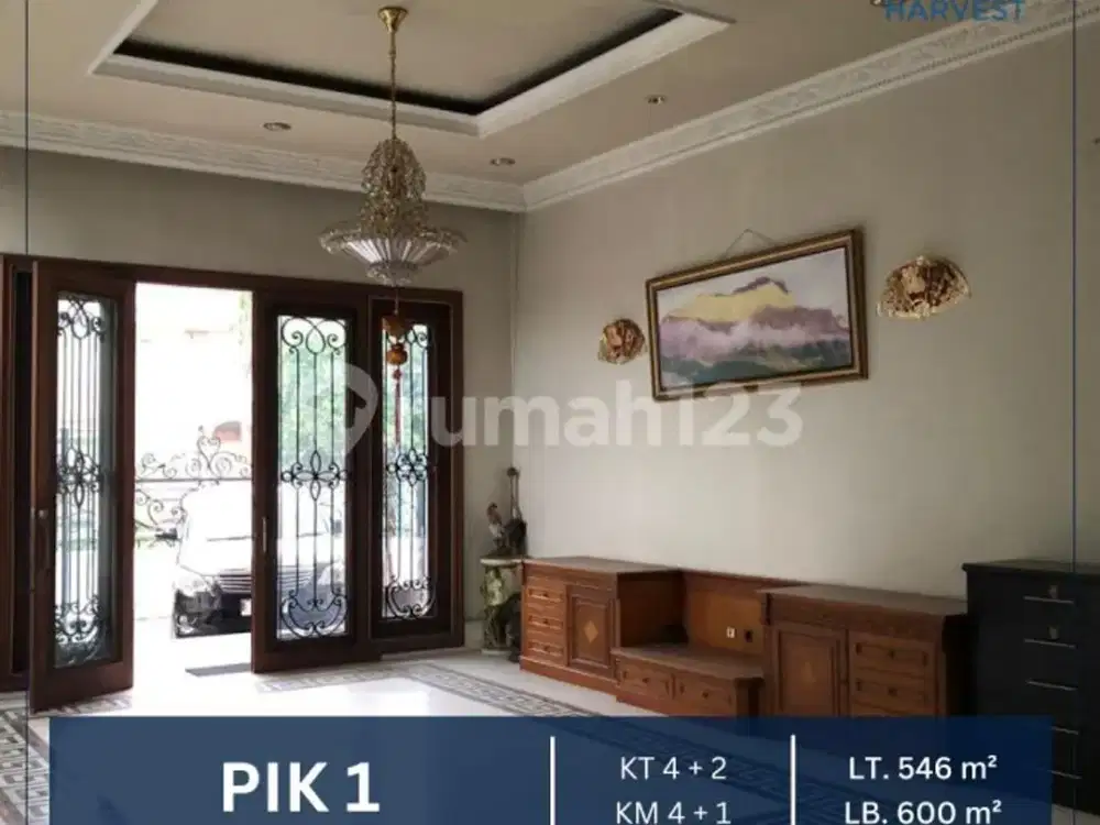 Dijual Cepat - Rumah Mewah Posisi Hoek Terawat Lingkungan Nyaman & Bisa KPR Di PIK 1, Jakarta Utara
