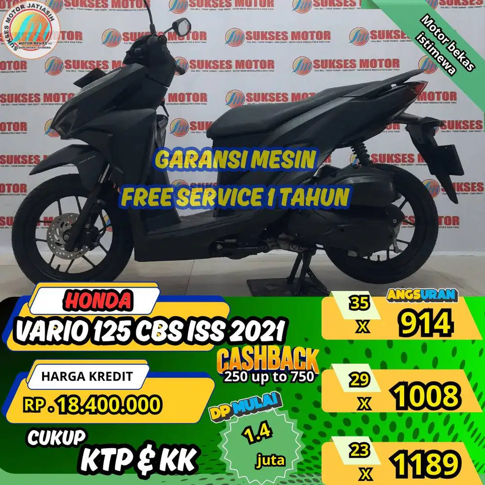HONDA VARIO 125 ISS 2021 DP&ANGSURAN TERMURAHSYRT KTP&KK(SUKSESMOTOR)