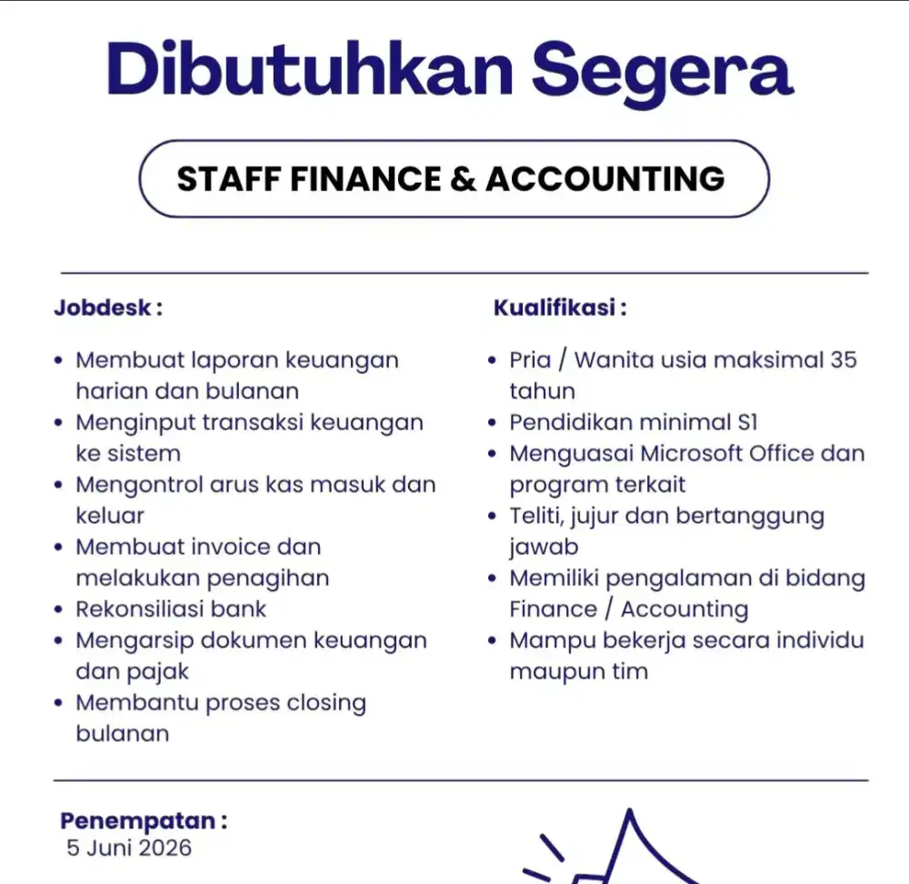 Lowongan kerja loker admin di mmtc pancing