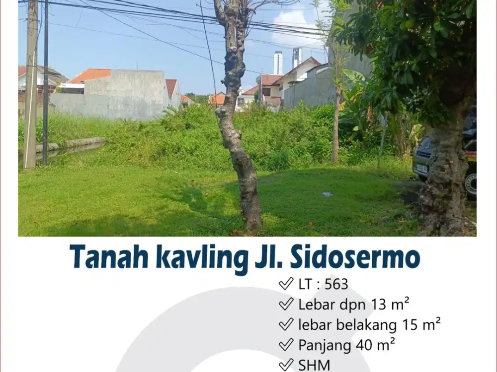 Tanah Kavling Daerah Jalan Sidosermo Surabaya
